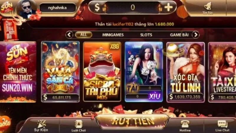 Slotgame được đánh giá cao tại Sunwin