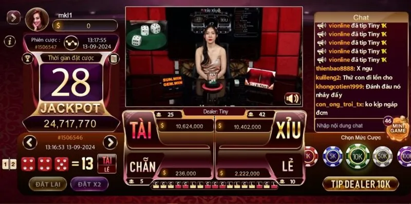 Diễn biến của mỗi ván Tài Xỉu Livestream Sunwin