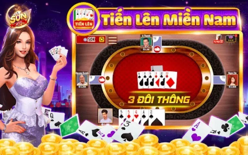 Game bài tiến lên miền Nam Sunwin thu hút nhiều người chơi 